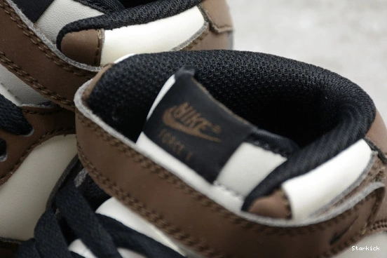 Travis 07 Beige 1 Force Air Nike Kids Brown Mid x Scott 314197-168 0306